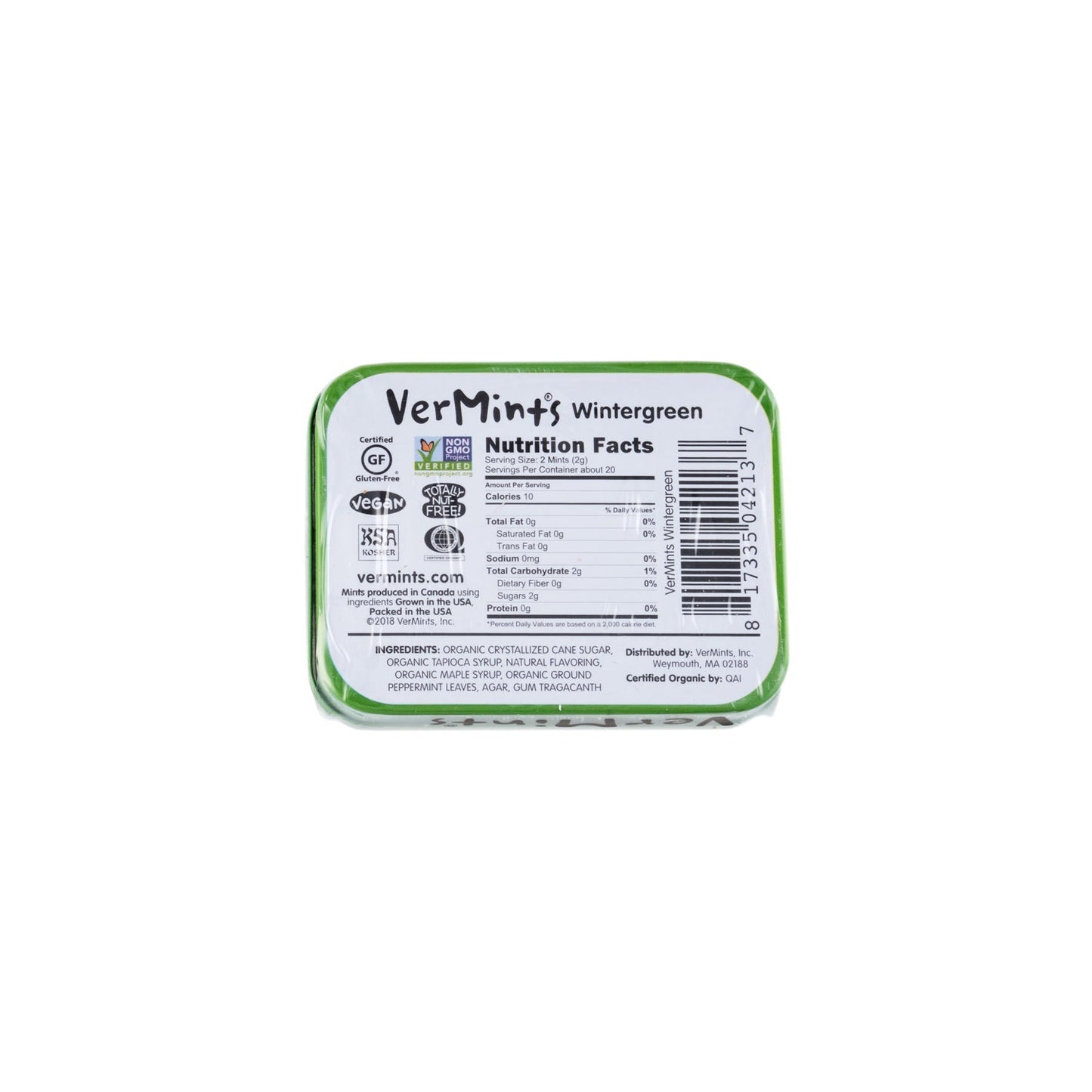 Vermints Organic Mints Wintergreen 40g