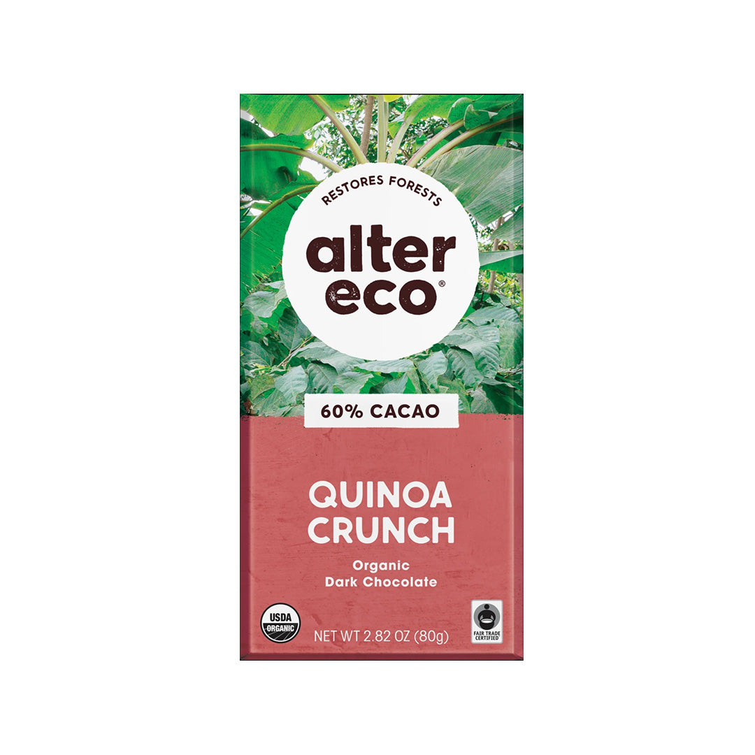 Altereco Deep Dark Quinoa Crunch Organic Chocolate 60% Cocoa 80g