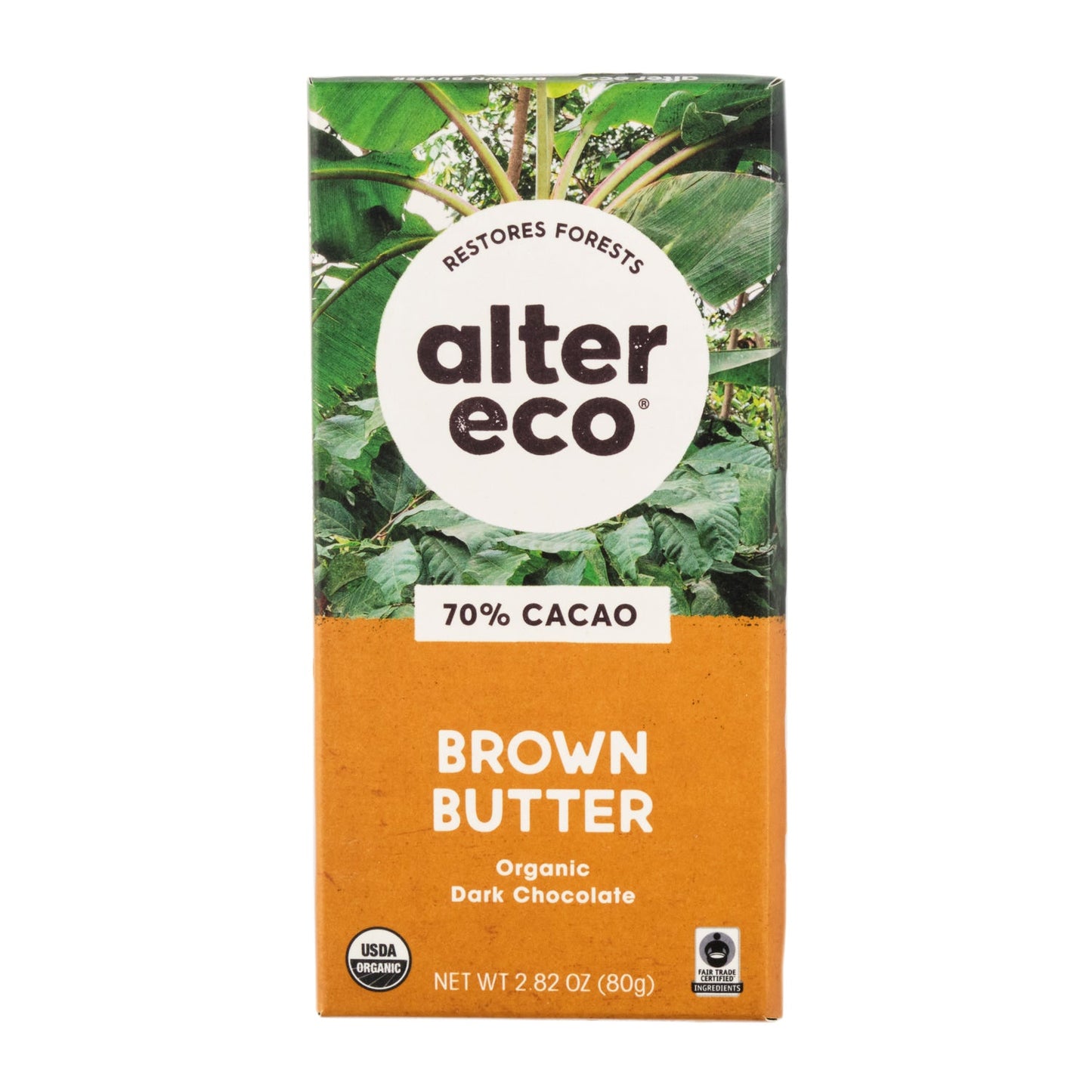 Altereco Deep Dark Salted Brown Butter Organic Chocolate 70% Cocoa 80g