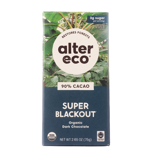 Altereco Super Blackout Organic Dark Chocolate 90% Cocoa 75g