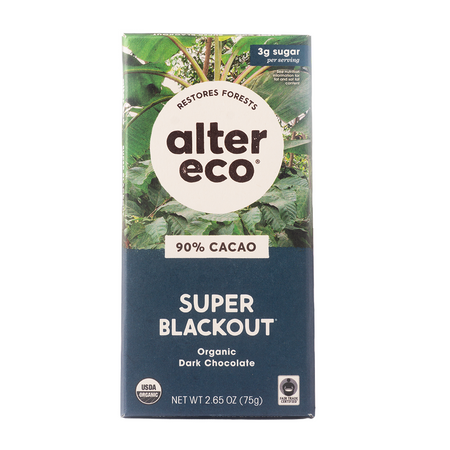 Altereco Super Blackout Organic Dark Chocolate 90 Cocoa 75g – Healthy  Options