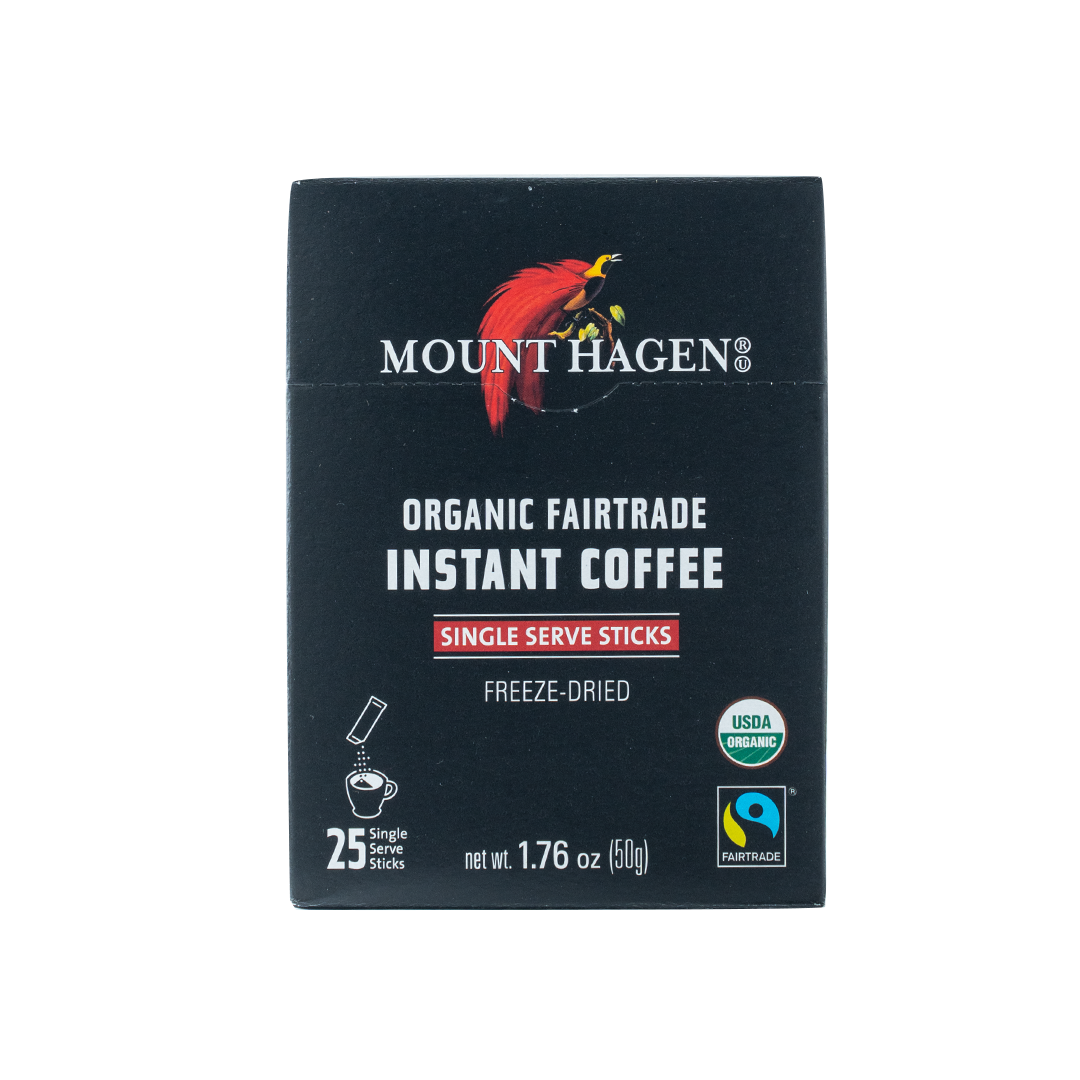 Mount Hagen Organic Instant Coffee 50g 25 Single Serve Sticks