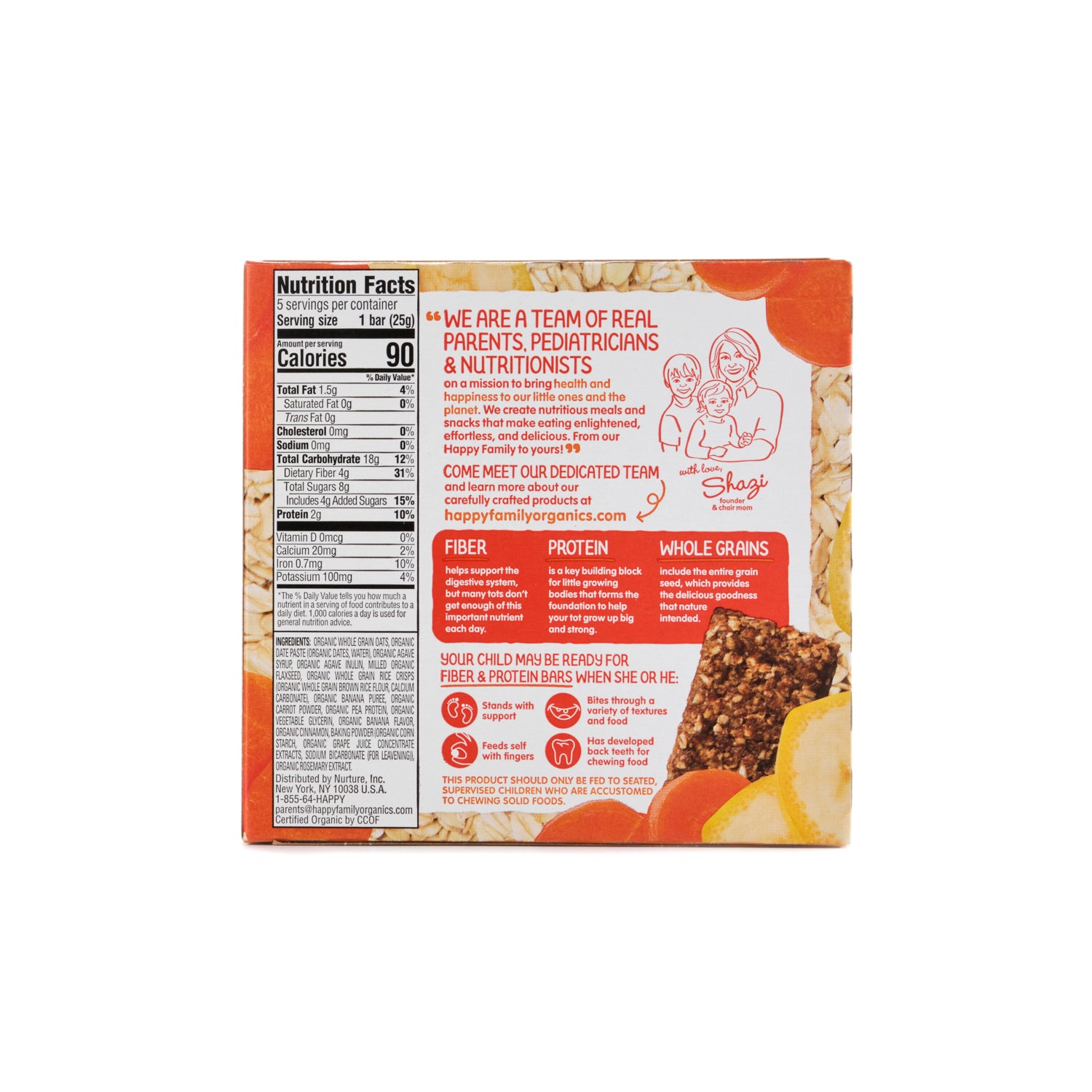 Happy Tot Fiber & Protein Organic Bananas & Carrots 125g – Healthy Options