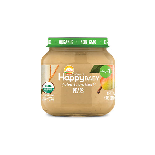 Happy Baby Clearly Crafted Pears Jar Stage 1 113g