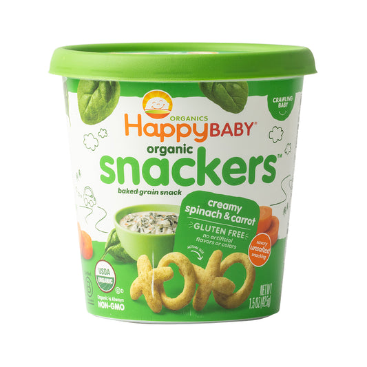 Happy Baby Organic Snackers Creamy Spinach & Carrot 42.5g