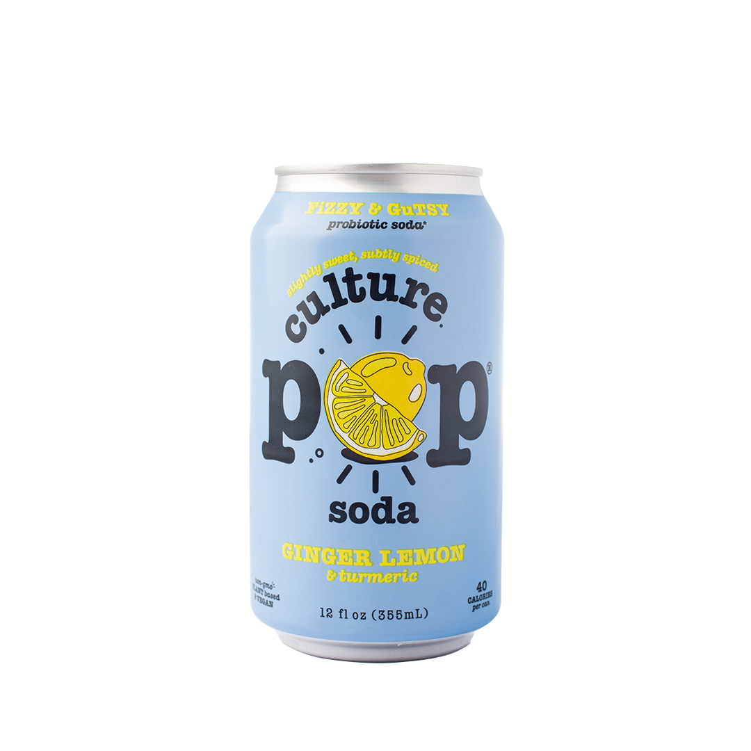 Culture Pop Soda Ginger Lemon 355ml – Healthy Options