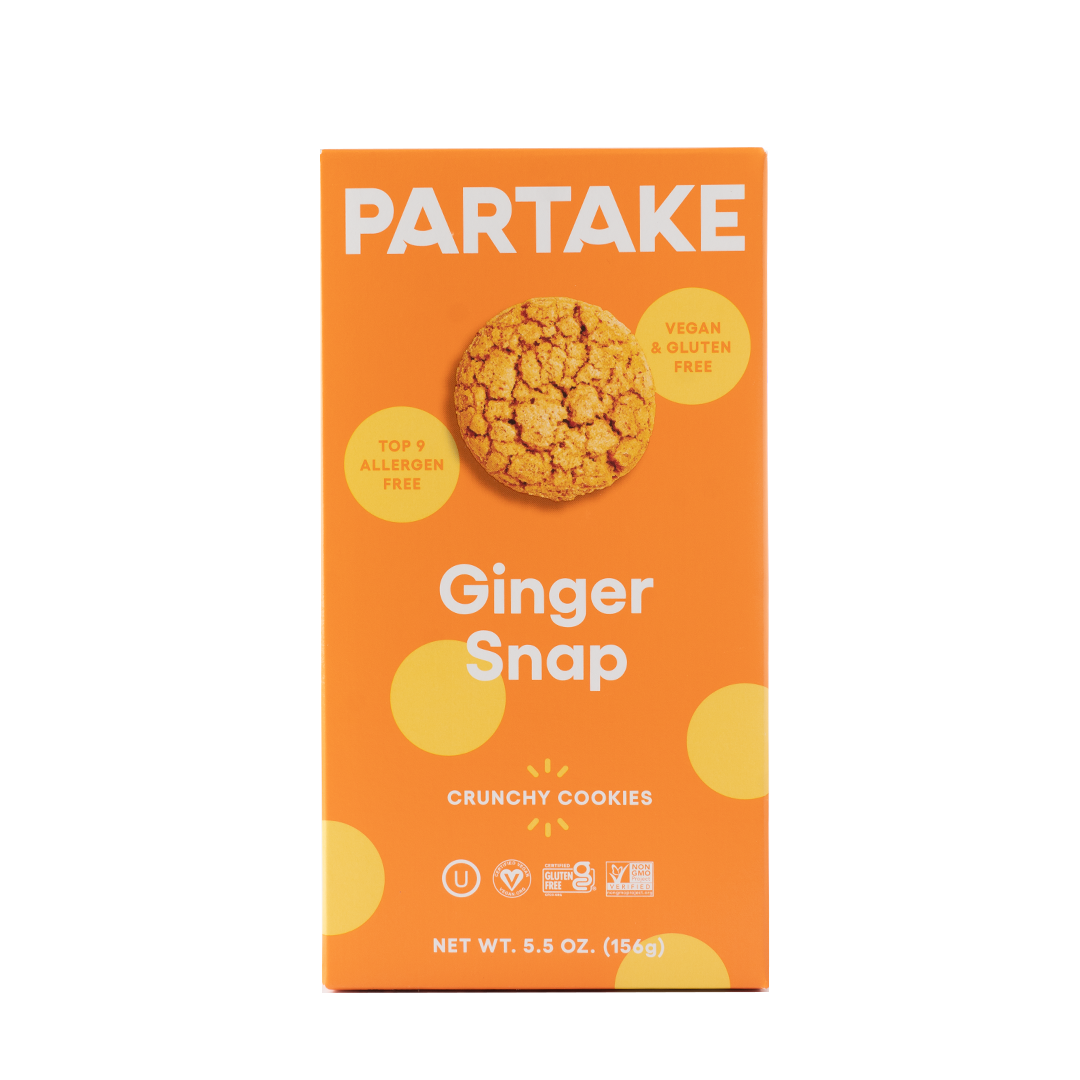 Partake Ginger Snap Crunchy Cookies 156g