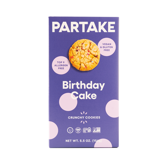 Partake Foods Birthday Cake Crunchy Cookies 156g