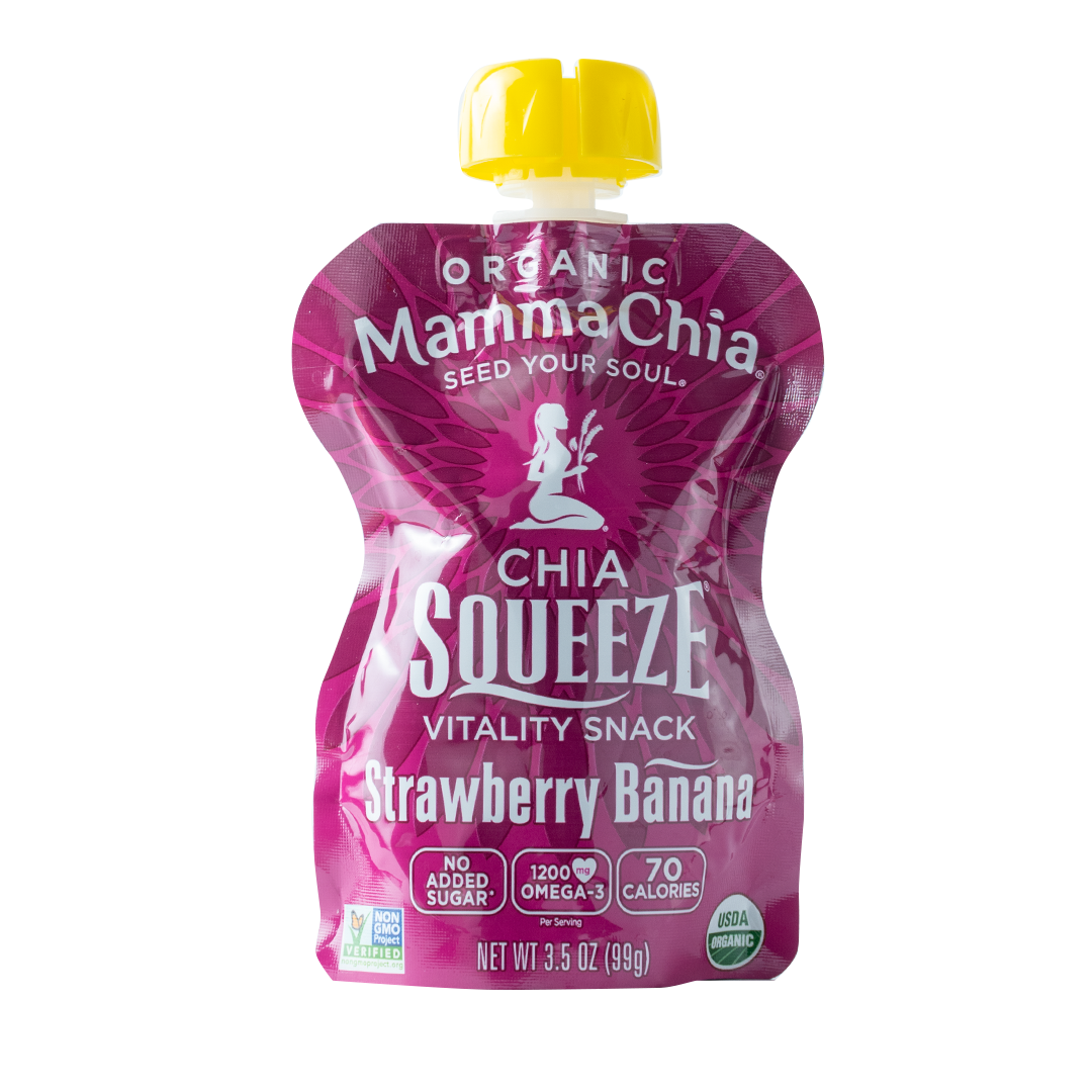 Mamma Chia Strawberry Banana Chia Squeeze Vitality Snack 99g – Healthy ...