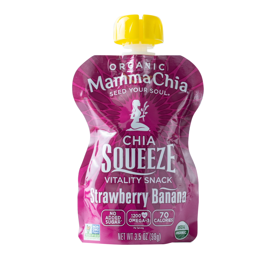 Mamma Chia Strawberry Banana Chia Squeeze Vitality Snack 99g
