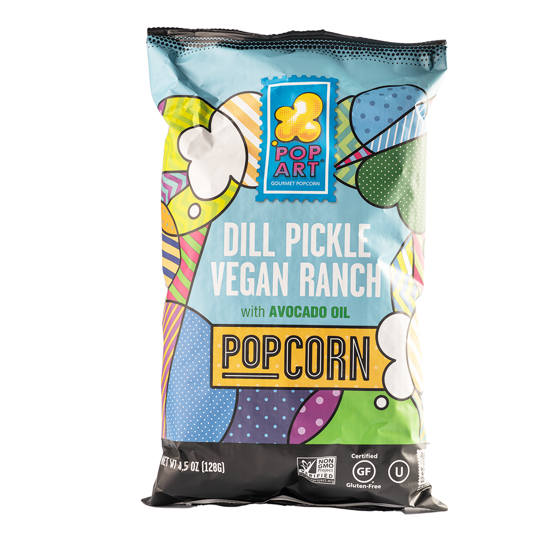 Pop Art Dill Pickle Vegan Ranch Popcorn 128g