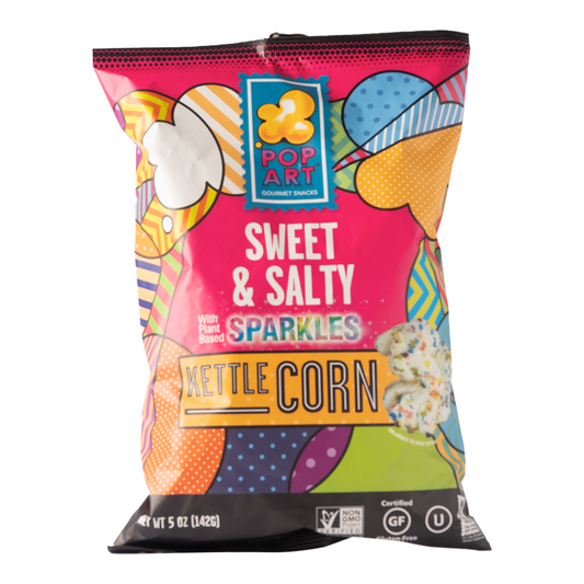 Pop Art Kettle Sweet & Salty with Plant Based Sparkles Popcorn 142g