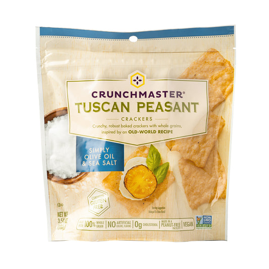 Crunchmaster Tuscan Peasant Simply Olive Oil & Sea Salt Crackers 100g