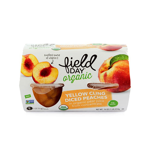 Field Day Organic Diced Peaches 454g