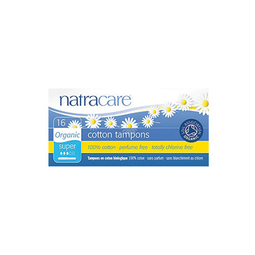 Natracare Organic Cotton Tampons Super with Applicator 16ct