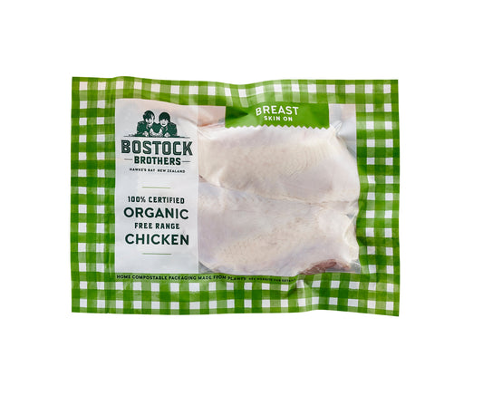 Frozen Bostock Chicken Breast Skin-On 300g