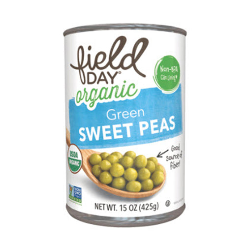 Field Day Organic Green Sweet Peas 425g