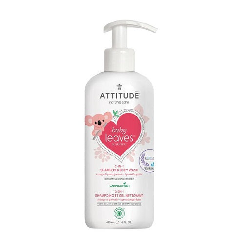 Attitude Baby Leaves 2-in-1 Shampoo & Body Wash Orange & Pomegranate 473ml