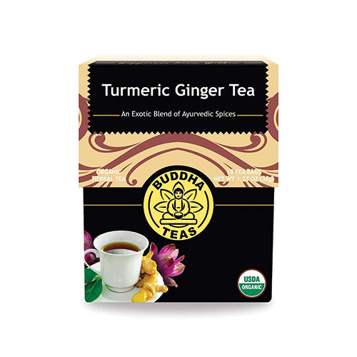 Buddha Tea Organic Turmeric Ginger Tea 18 Tea Bags