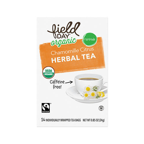 Field Day Organic Chamomile Citrus Herbal Tea 16 tea bags