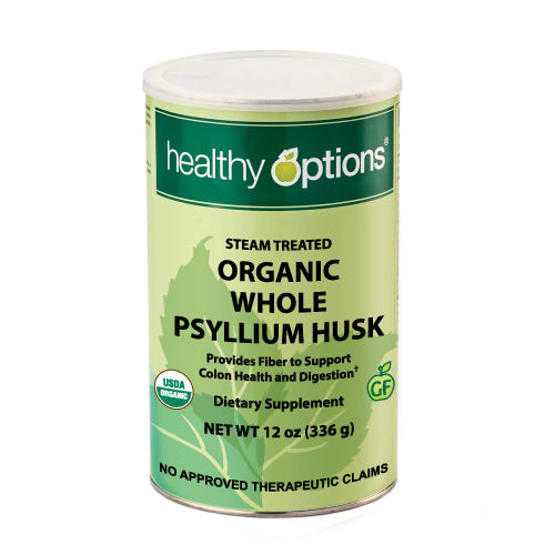 Healthy Options Organic Whole Psyllium Husk 12 Ounces