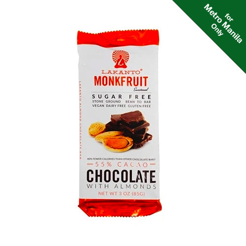 Lakanto Monkfruit 55% Cacao Chocolate With Almonds 85g
