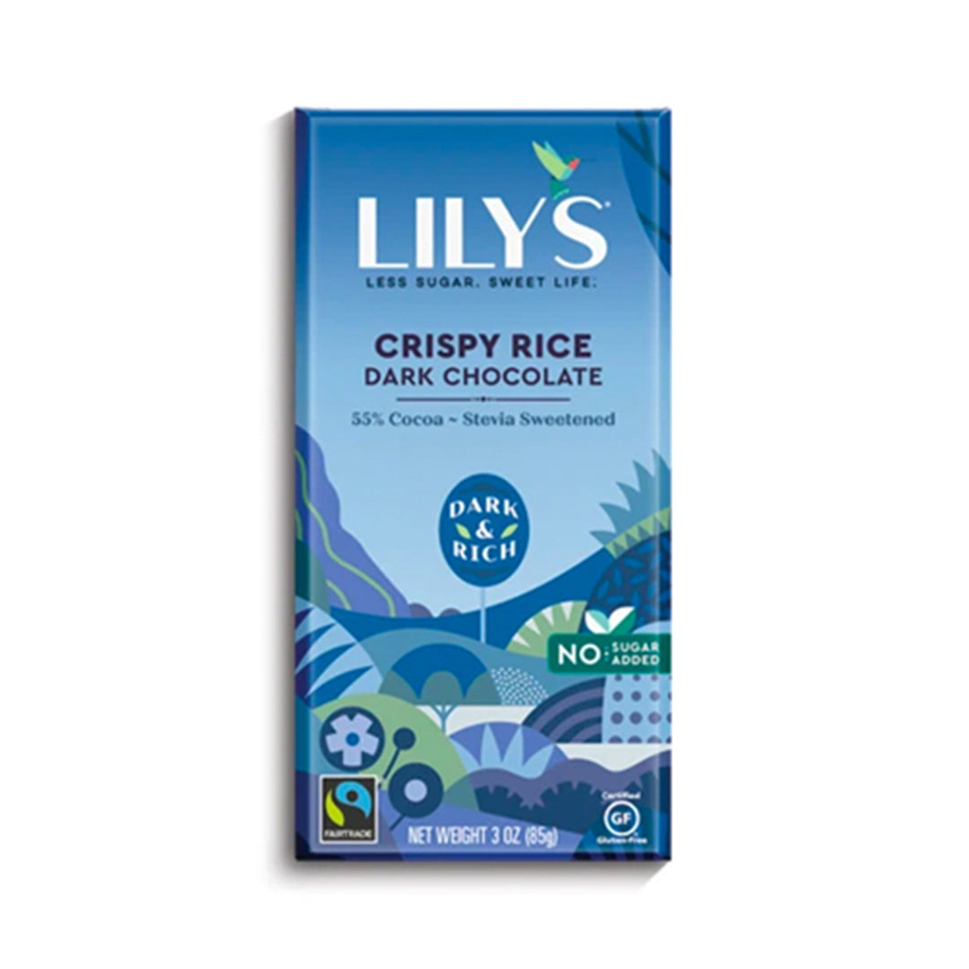 Lily's Sweets Crispy Rice Dark Chocolate Bar 55% Cocoa 85g