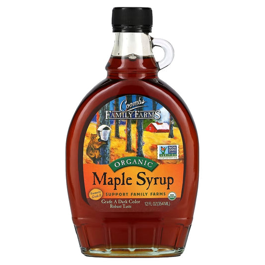 Coombs Organic Maple Syrup Grade A Dark Color Robust Taste 236mL