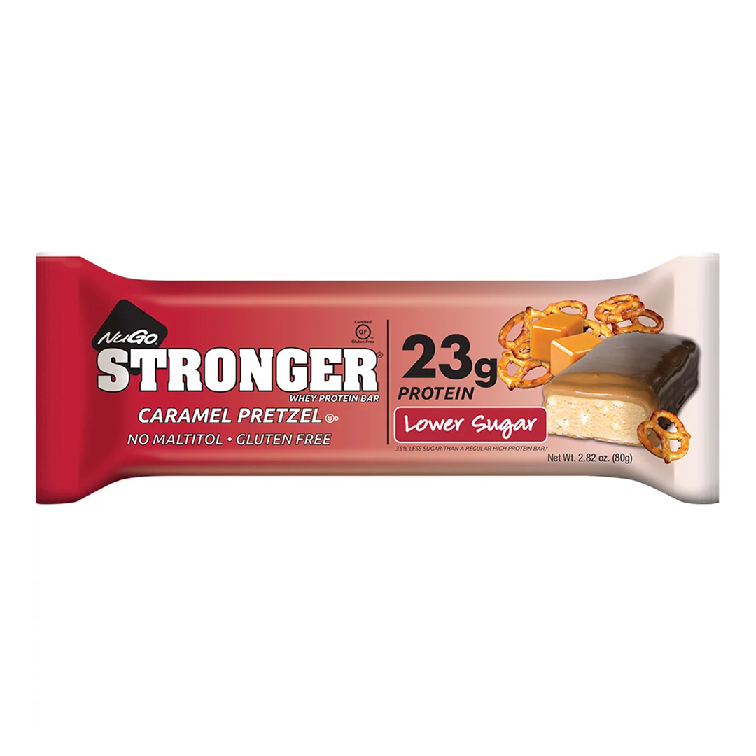 Nugo Stronger Caramel Pretzel Bar 80g