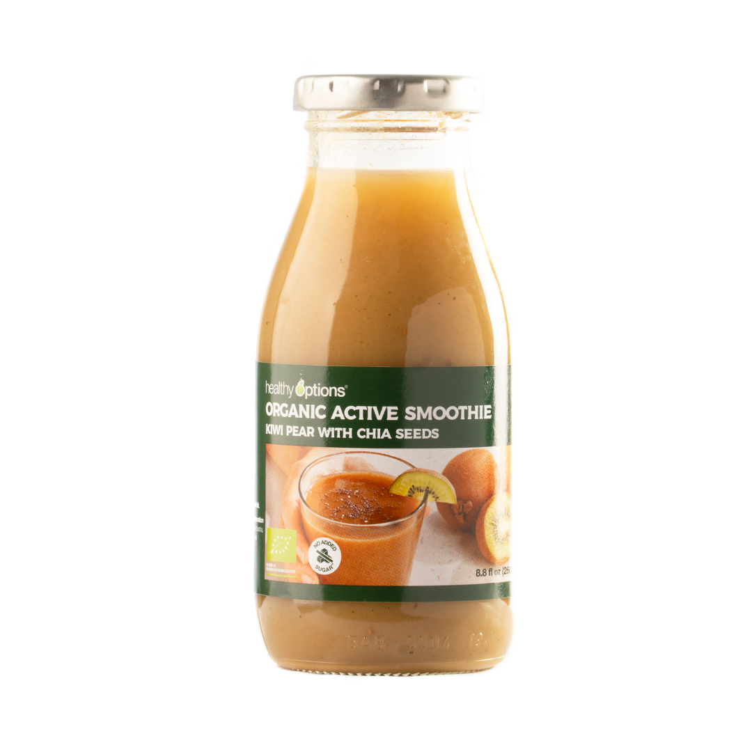 Healthy Options Organic Active Smoothie Kiwi Pear with Chia Seeds 260ml