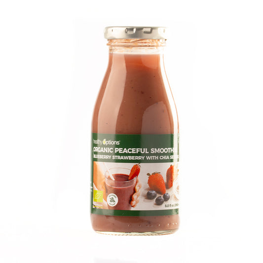 Healthy Options Organic Peaceful Smoothie Blueberry Strawberry with Chia Seeds  260ml