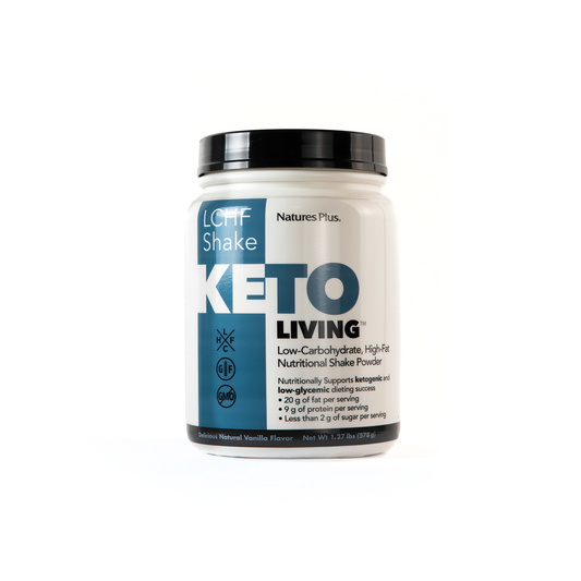 Nature's Plus Keto Living™ Low-Carbohydrate, High-Fat Nutritional Shake Vanilla Flavor 578grams