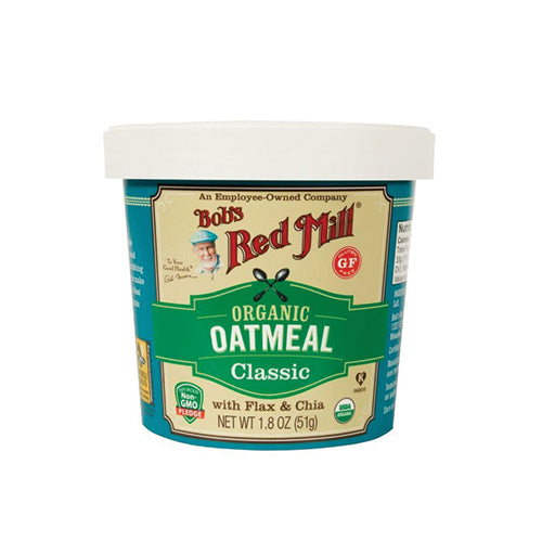 Bob's Red Mill Organic Classic Oatmeal Cup with Flax and Chia 51g
