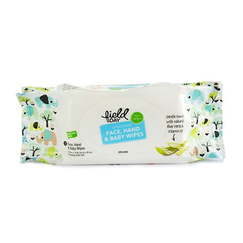 Field Day Unscented Face, Hand & Baby Wipes 72 pulls