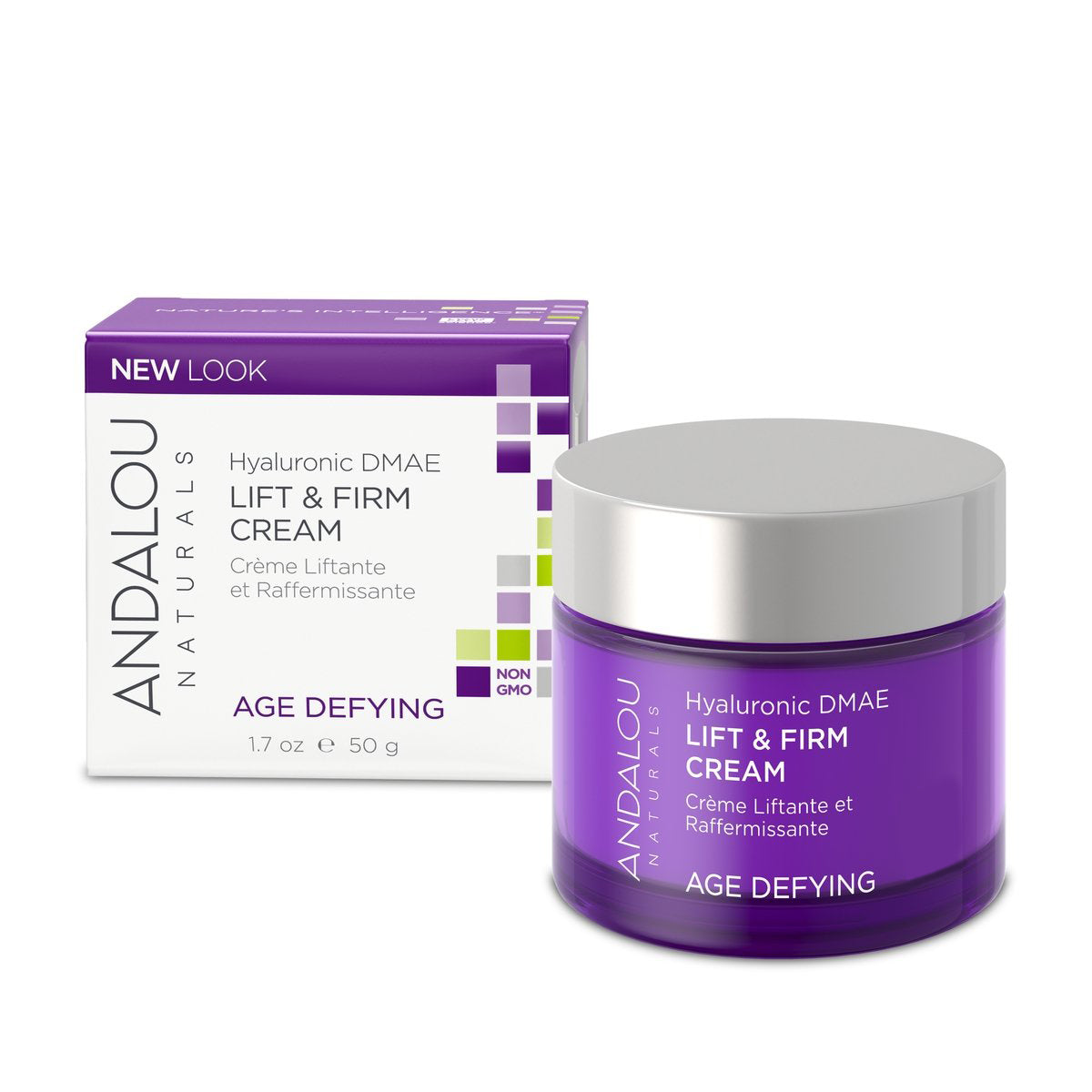 Andalou Naturals Age-Defying Hyaluronic DMAE Lift and Firm Cream 50g