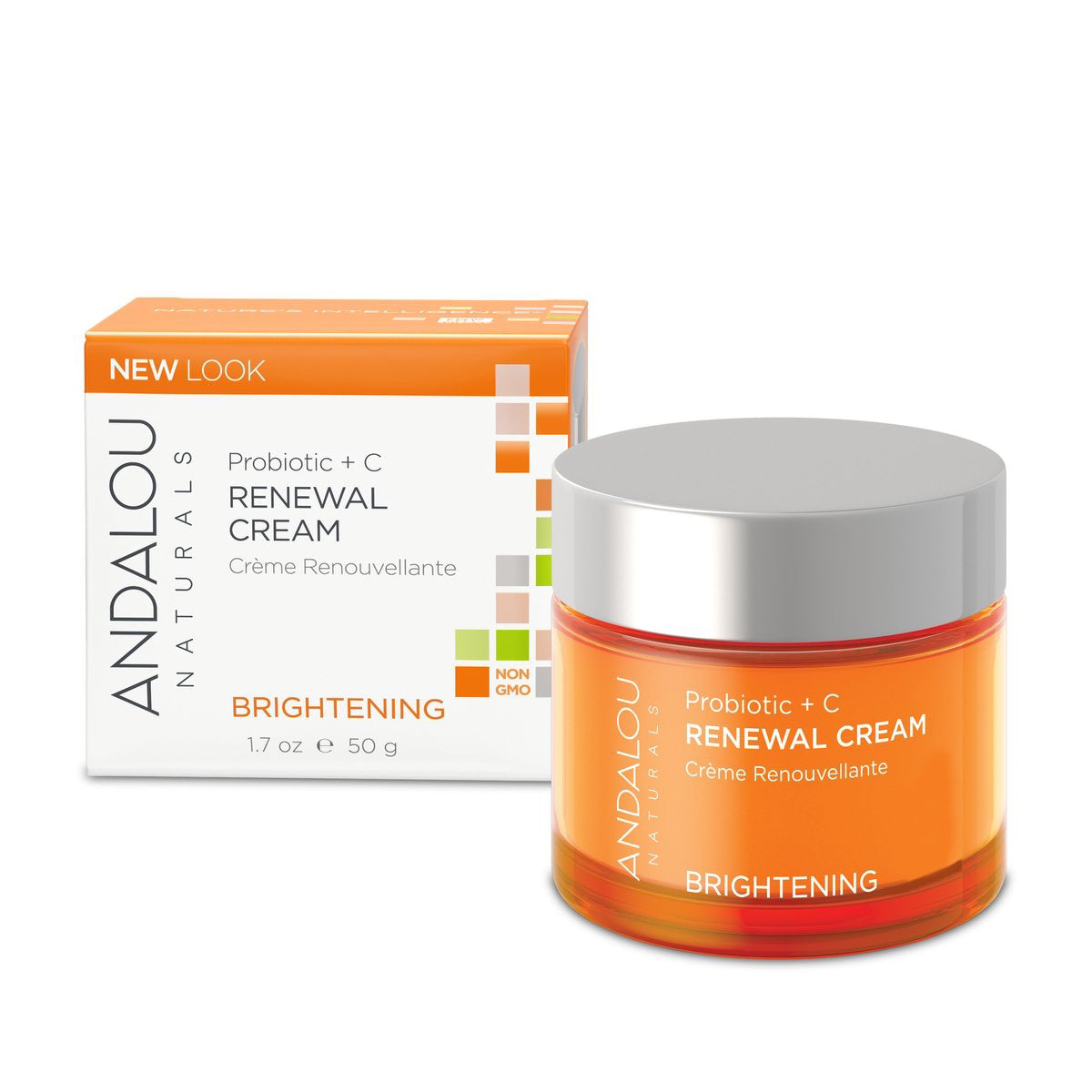 Andalou Naturals Brightening Probiotic + Vitamin C Renewal Cream 50g
