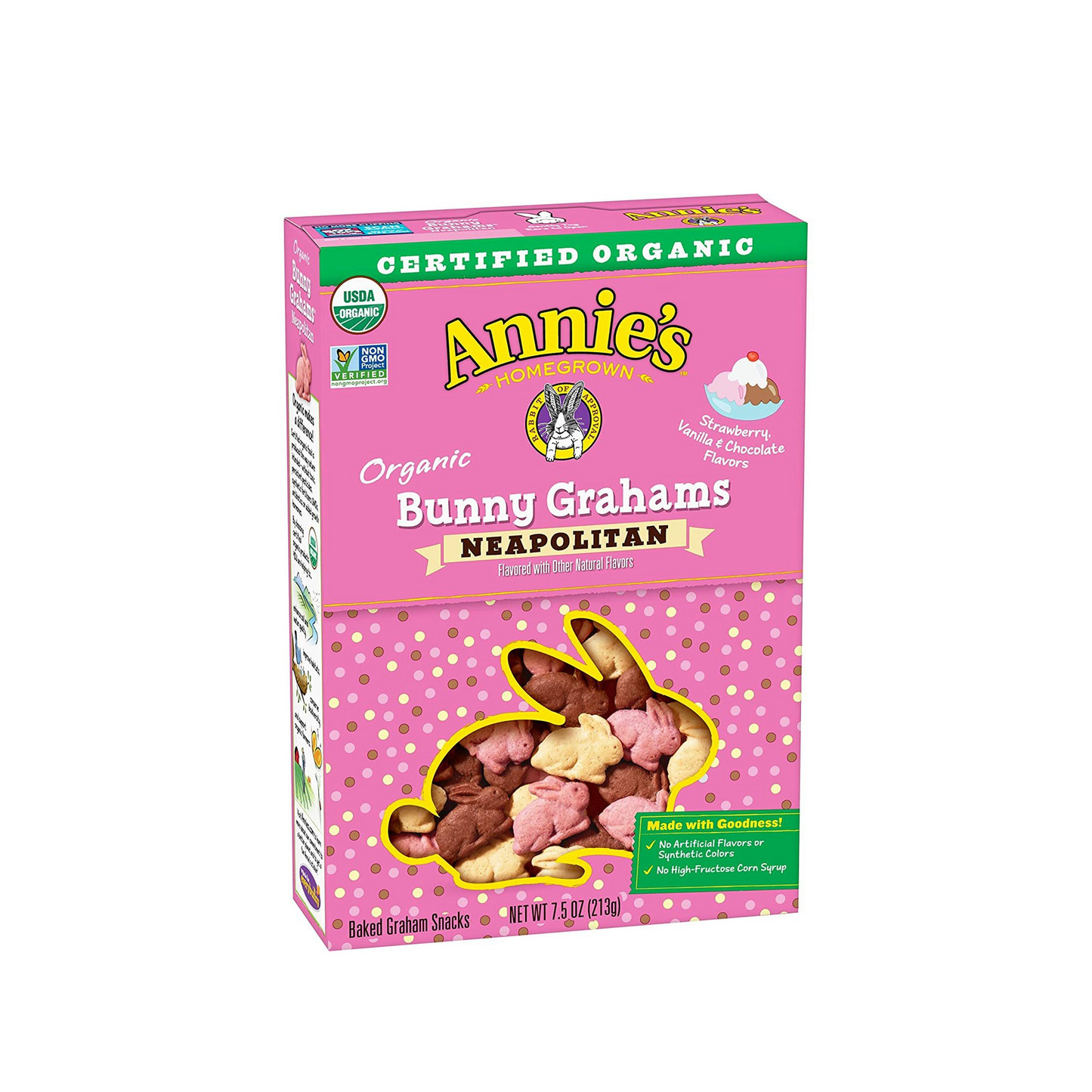 Annie's Organic Neapolitan Bunny Grahams 213g