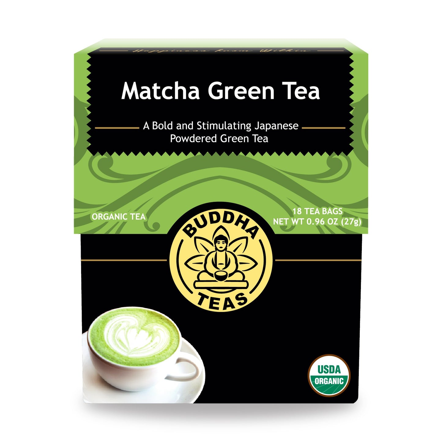 Buddha Tea Organic Matcha Green Tea 18 Tea Bags