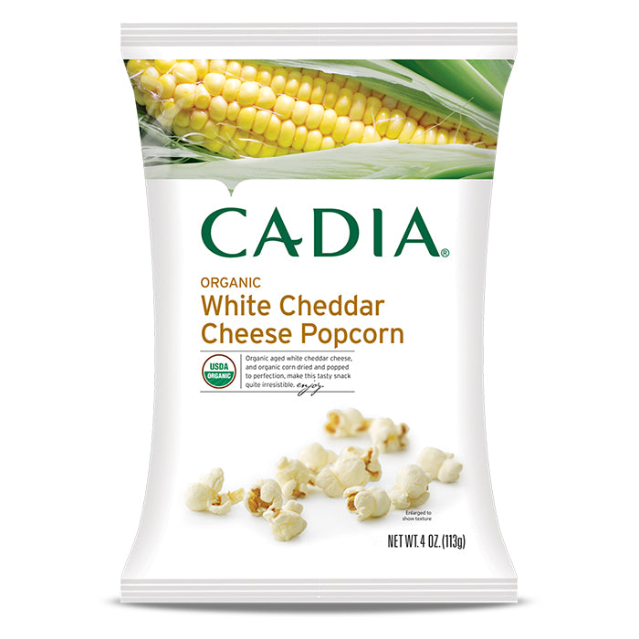 Cadia Organic White Cheddar Popcorn 113g