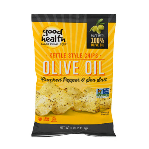 Good Health Kettle Chips Olive oil Cracked Pepper & Sea Salt 142g