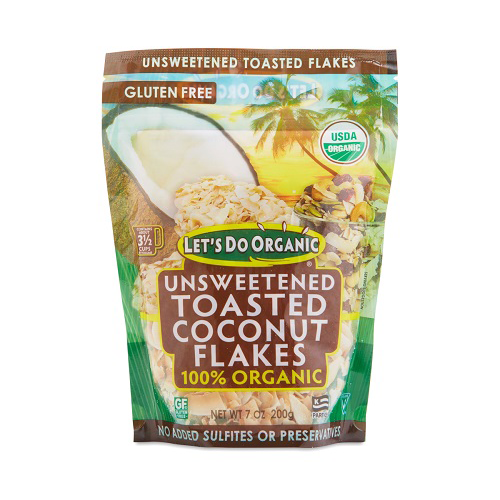 Let's Do Organic Unsweetened Toasted Coconut Flakes 200g