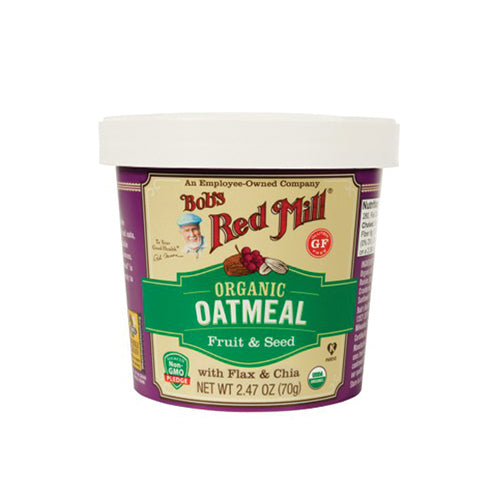 Bob's Red Mill Organic Fruit and Seed Oatmeal Cup with Flax and Chia 70g