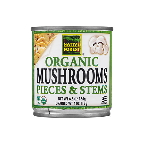 Native Forest Organic White Mushrooms Pieces & Stems 184g
