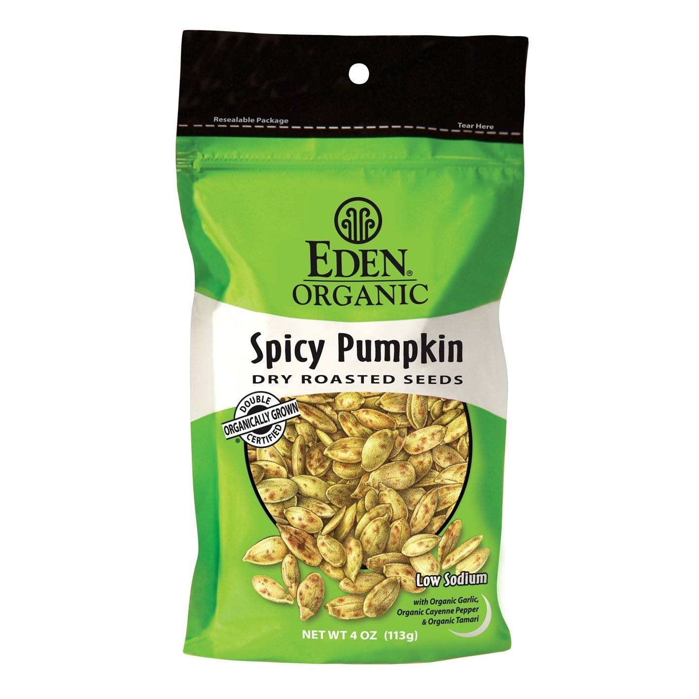 Eden Dry Roasted Spicy Pumpkin Seeds 113g