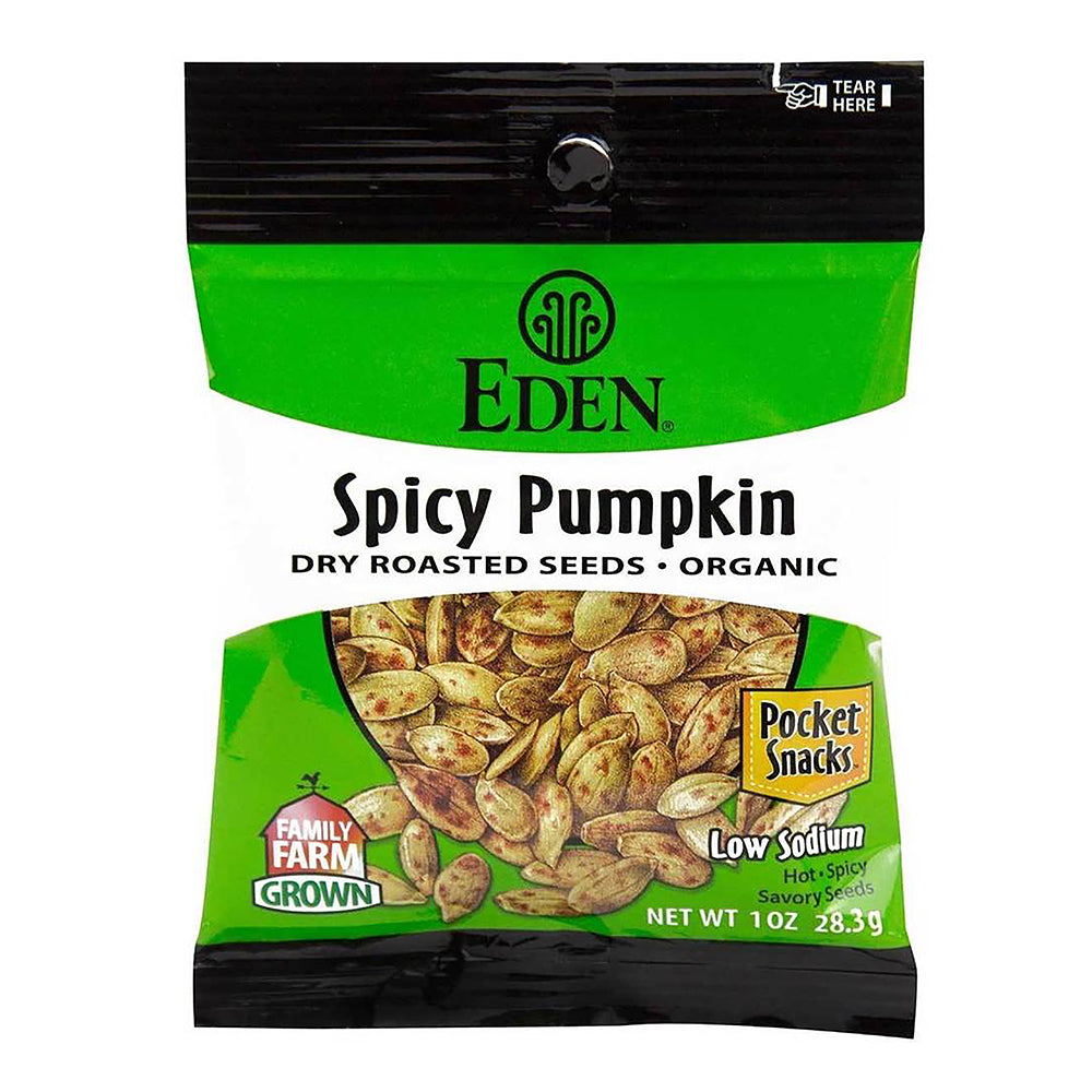 Eden Dry Roasted Spicy Pumpkin Seeds 28g