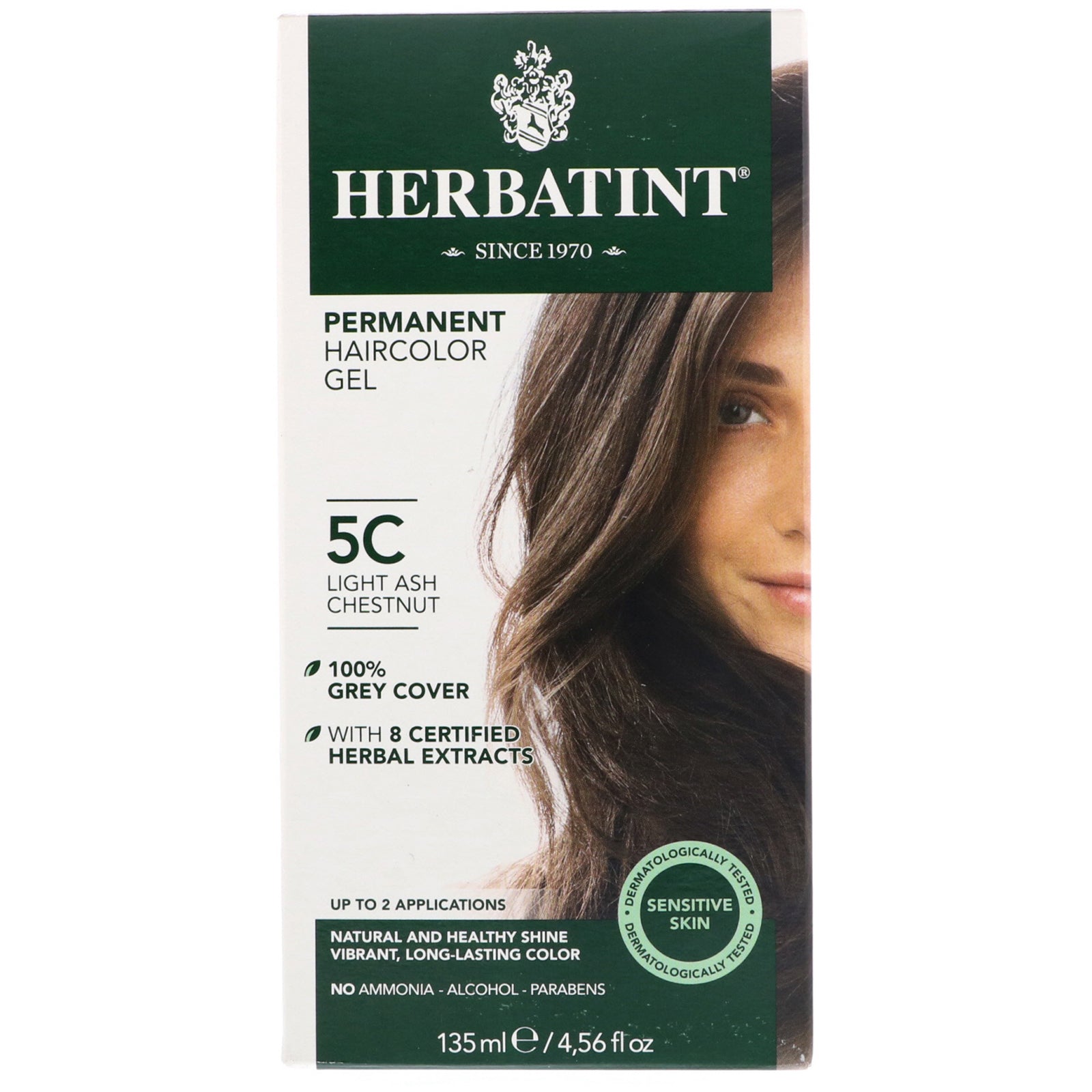 Herbatint 5C Light Ash Chestnut Hair Color 135ml