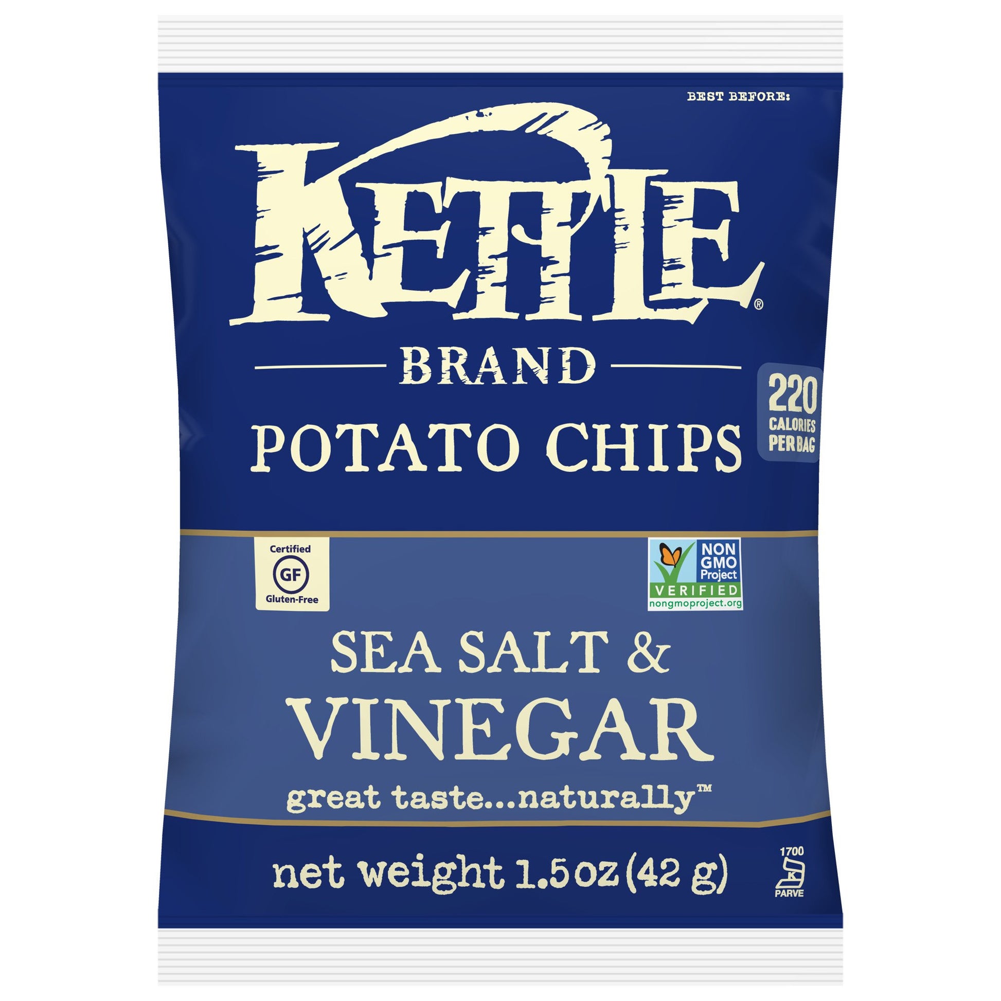 Kettle Sea Salt & Vinegar Potato Chips 42g
