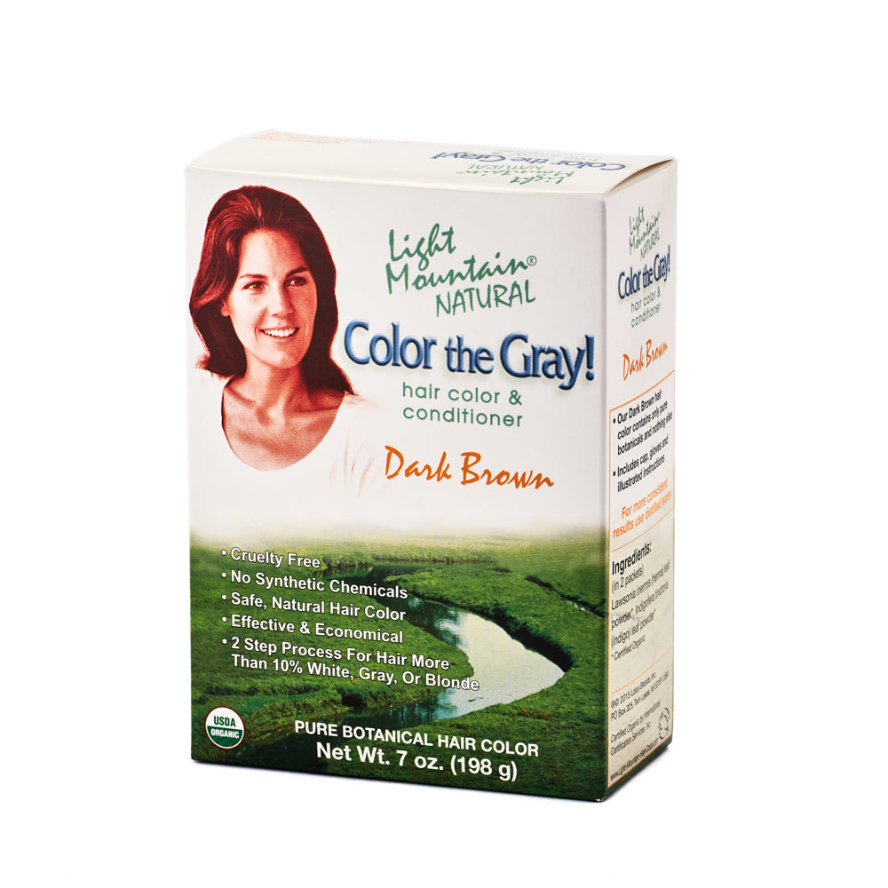 Light Mountain Color the Gray! Organic Henna Hair Color Dark Brown 198 Healthy Options Light Mountain Color the Gray! Organic Henna Hair Color Dark Brown 198 Healthy Options