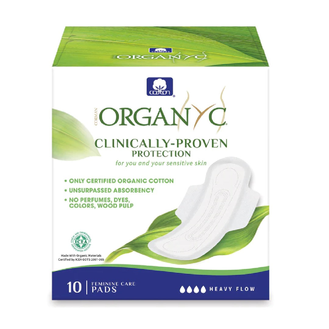 Organyc Cotton Day Pads Moderate Flow 10 Pads Healthy Options 