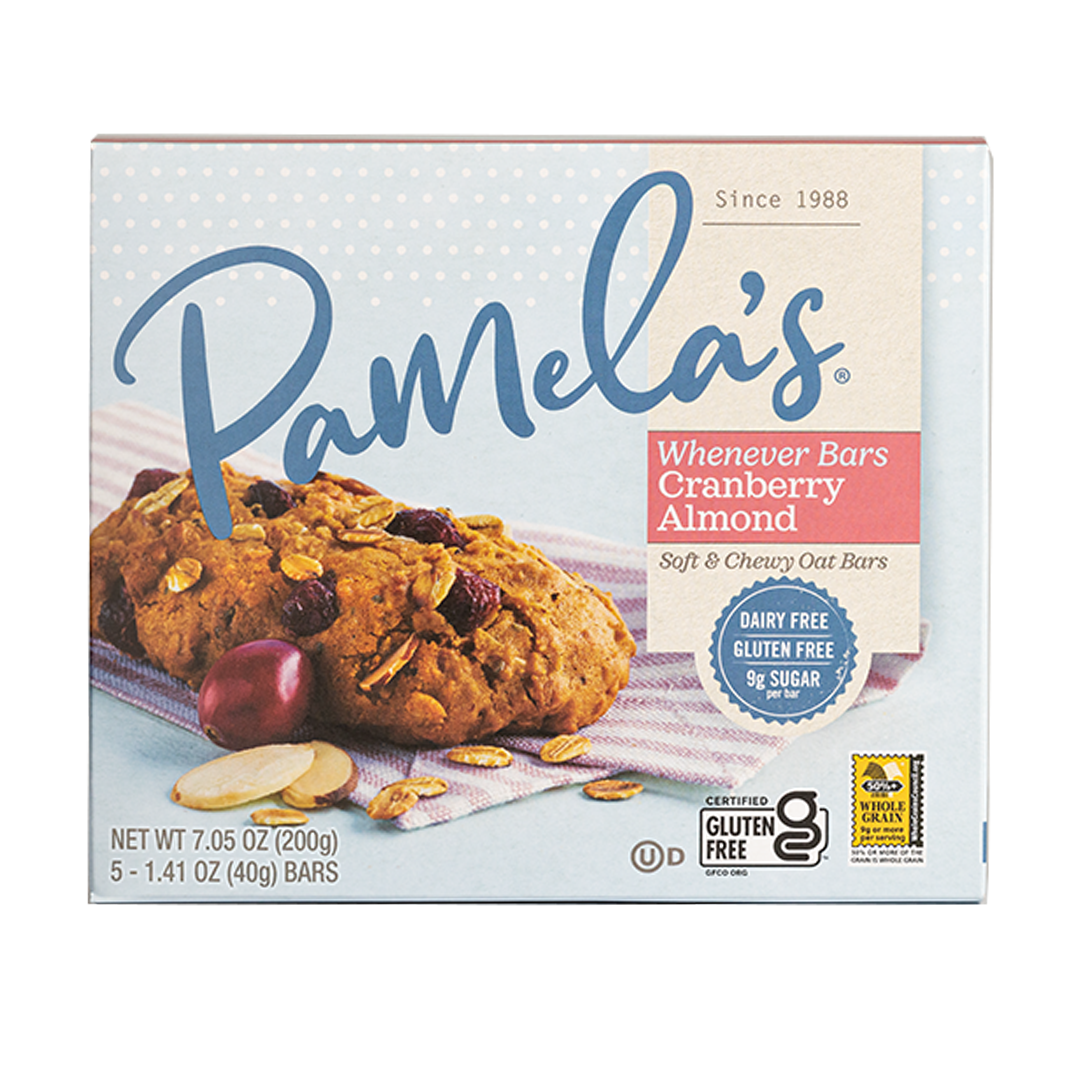 Pamela's Whenever Bars Oat Cranberry Almond 200g